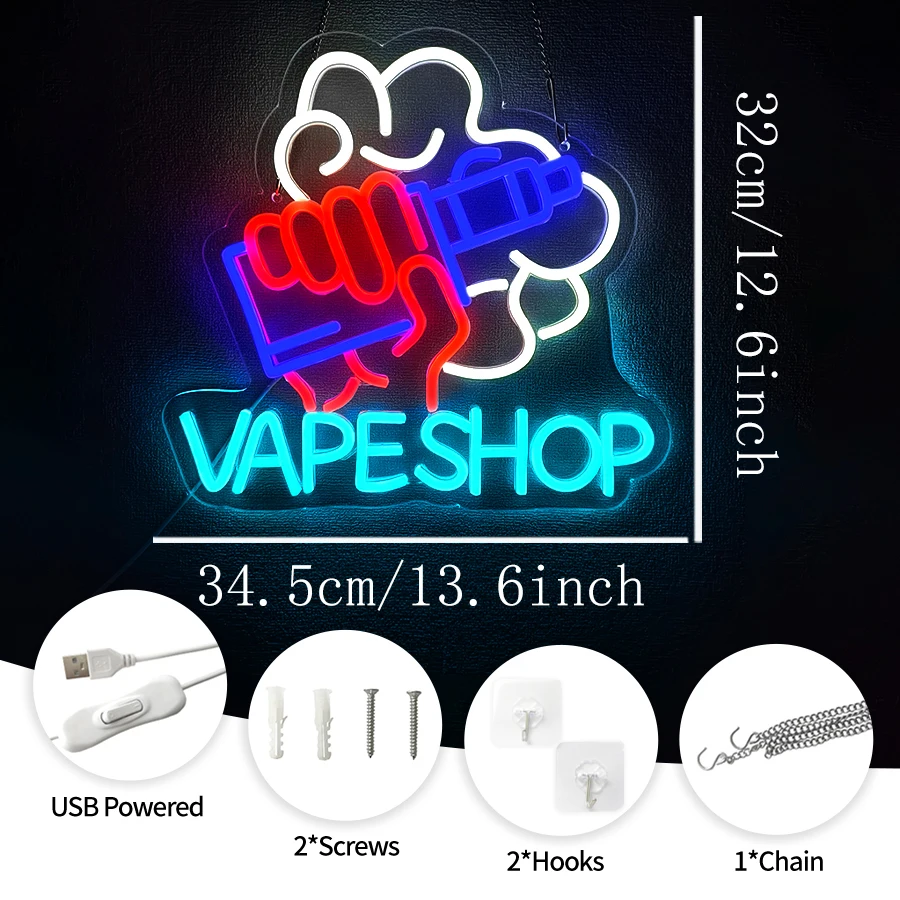 LED Neon Lights Business Windo - Vaping Store 评论和价格