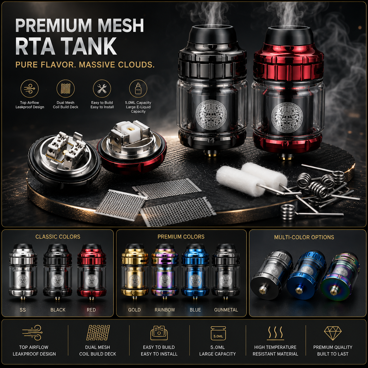 810 drip tips Vape rta RTA for - Vape Coil Replacement 评论和价格