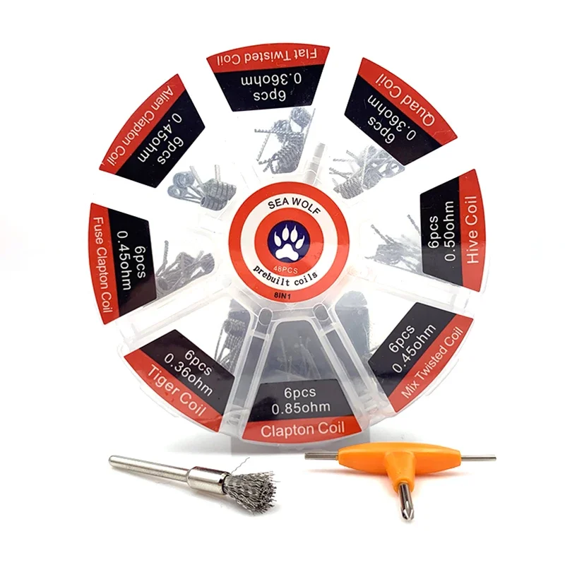 Seawolf Prebuilt Coil 8 Styles - Clapton Wire Pre Built 评论和价格