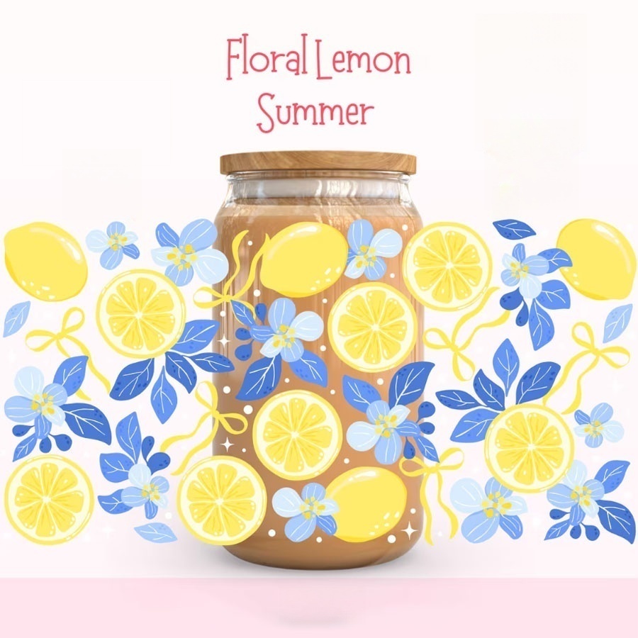 Lemon Floral UV DTF Transfer S - Rdta Tank Glass 评论和价格