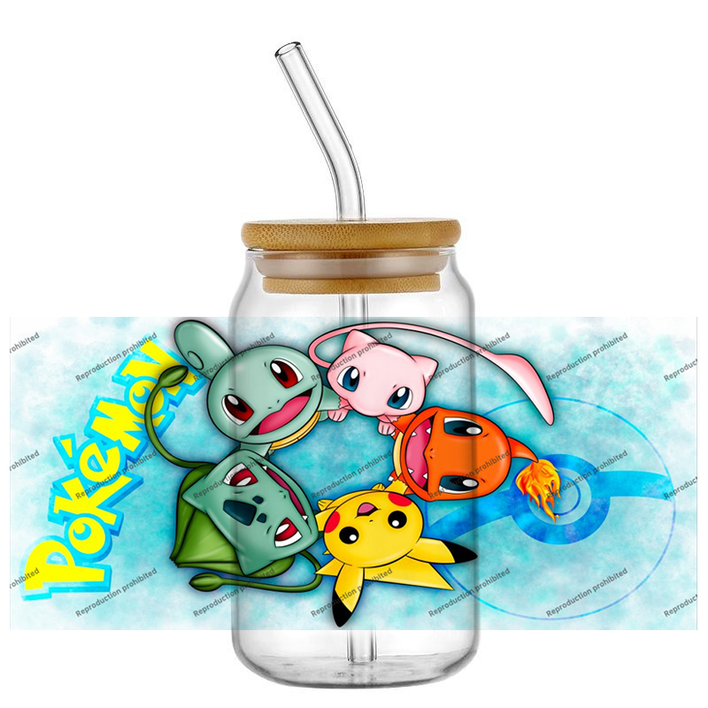 Pokemon pattern UV DTF cup wra - Rdta Tank Glass 评论和价格