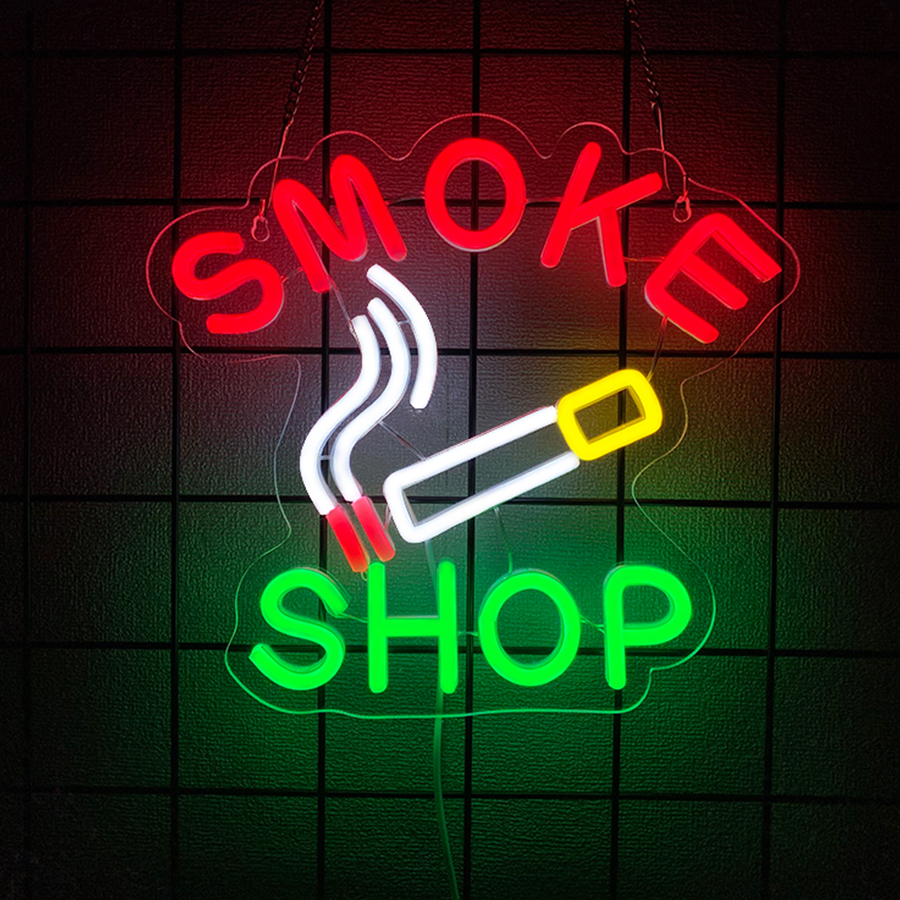 Smoking Neon Sign For Wall Dec - Vaping Store 评论和价格