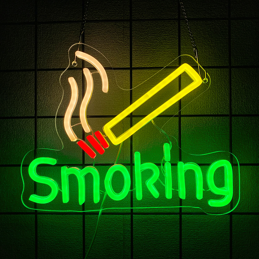 Smoking Neon Sign For Wall Dec - Vaping Store 评论和价格