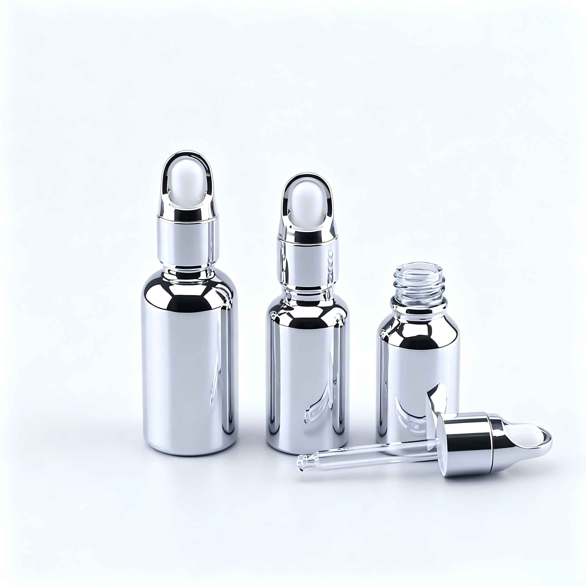 10PCS 5 -100ml UV Silvery Glas - Juice Bottle Dropper 评论和价格