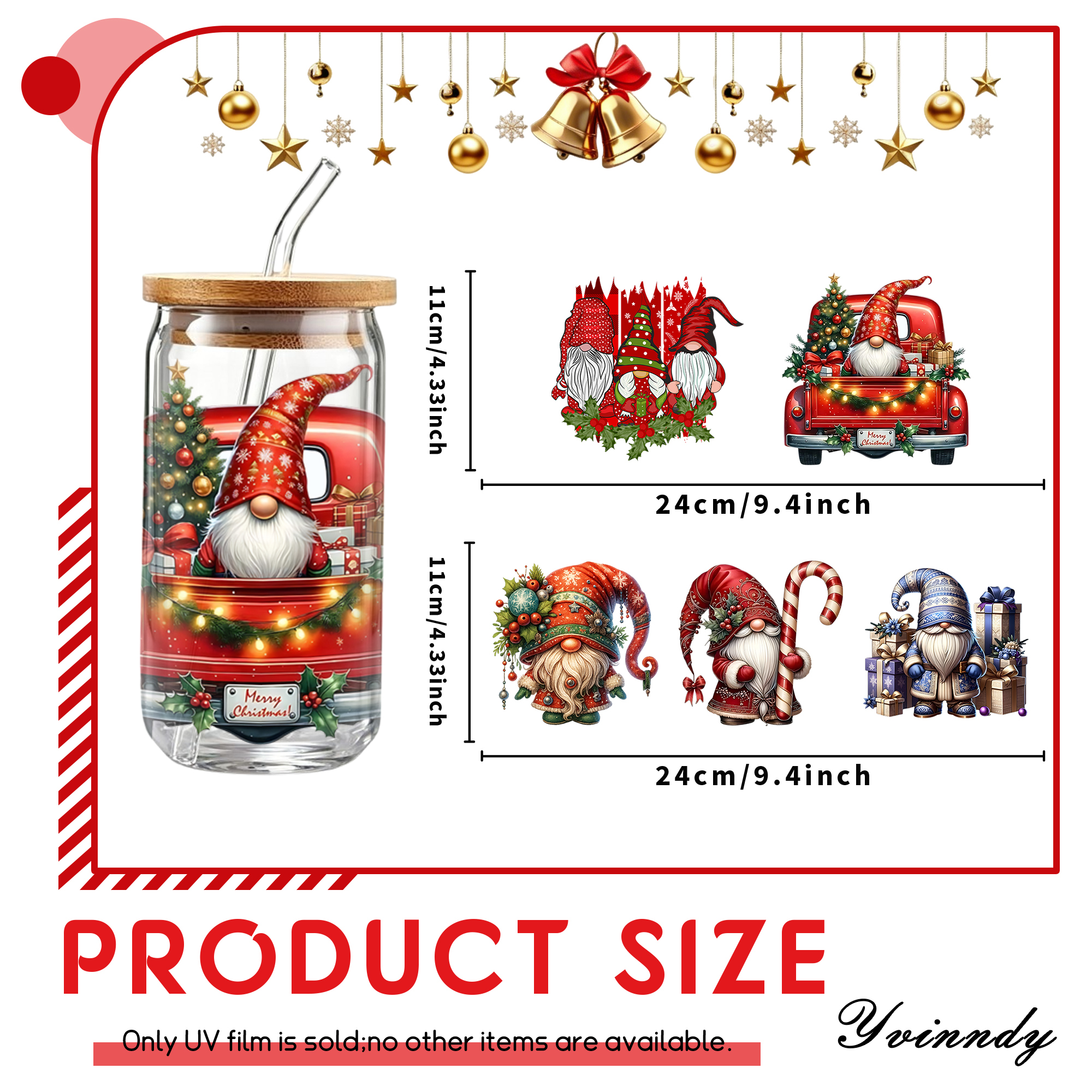 5Pcs/Set Red Truck Christmas G - Rdta Tank Glass 评论和价格
